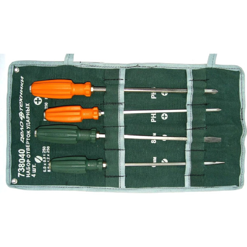 Набор отверток Дело Техники 738040 усиленных 250 мм 4 предм.