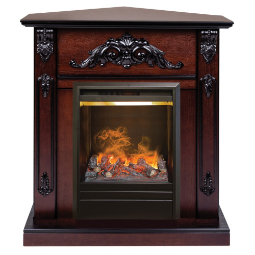 Электрокамин RealFlame Anita Corner AO античный дуб с очагом 3D Olympic