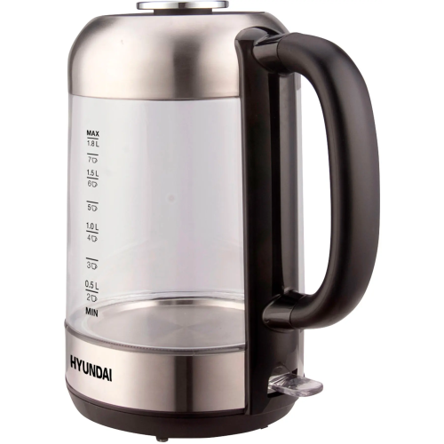 Электрочайник Hyundai HYK-G4034 черный/прозрачный