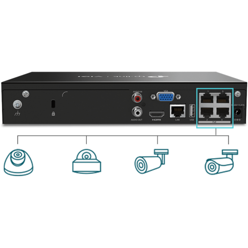 Видеорегистратор TP-Link (VIGI NVR1004H-4P)