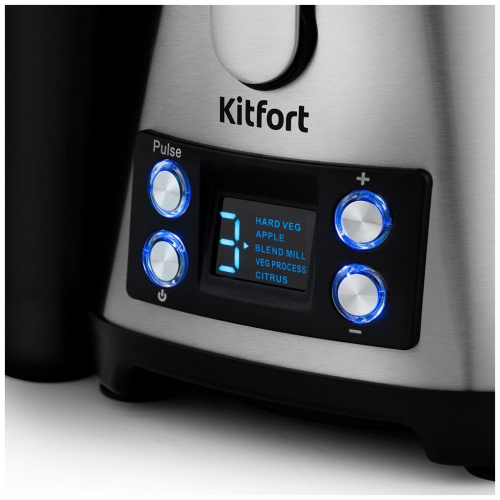 Кухонный комбайн Kitfort KT-1395 серебристый/черный