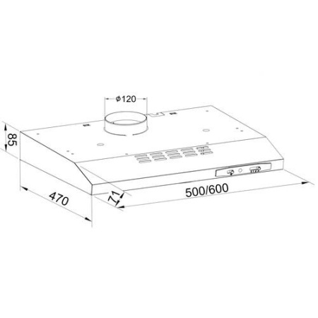 Вытяжка подвесная Hansa OSP5111SIH серебристый