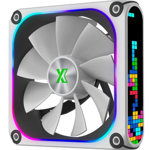 Вентилятор дополнительный XASTRA FZ120W ARGB single pack 120x120x28мм ( PWM, FDB, ARGB, Matrix screen, Daisy-chain соединение , 0-2000 rpm, white)