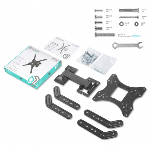 Кронштейн ONKRON M2 Наклонно-поворотный, черный