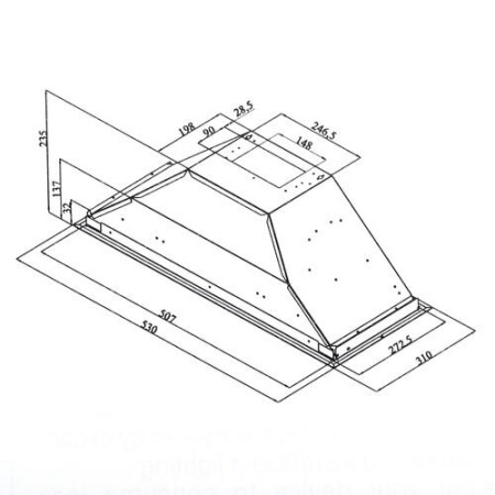 Вытяжка полновстраиваемая Hotpoint HPAE 52FLS X серый