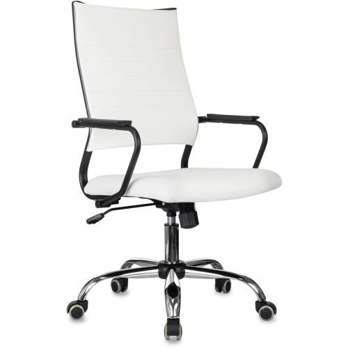 Кресло руководителя Бюрократ CH Balance SL W-PU L Line белый экокожа крестов. металл хром