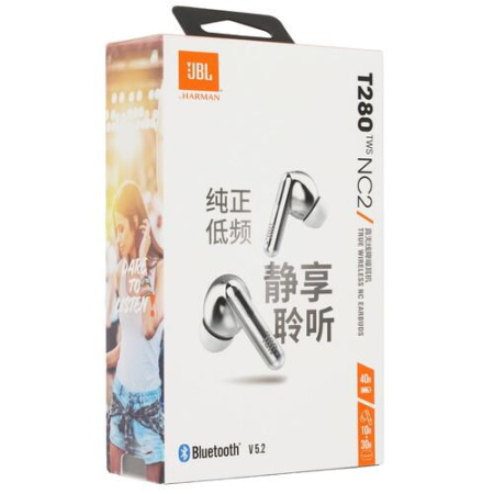 Наушники TWS JBL Т280 NC2 серебристый