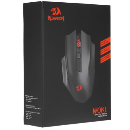 Мышь беспроводная/проводная Redragon Woki [71523] черный