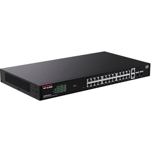 Web smart коммутатор IP-COM G2228P-24-410W с 26 гигабитными портами и 2 SFP-портоми, PoE 24х30Вт (до 370Вт)