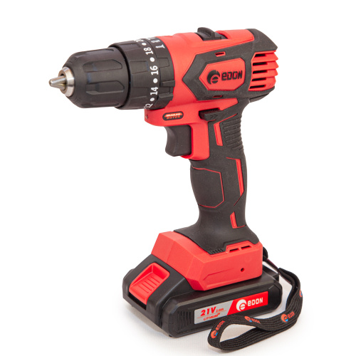 Дрель-шуруповерт EDON AD-21CBL черный/красный 28013