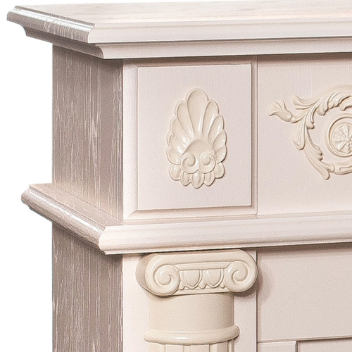 Электрокамин RealFlame Attica WT айвори с очагом 3D Cassette 630 Black Panel