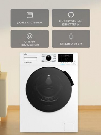 Стиральная машина Beko WSPE6H616W белый