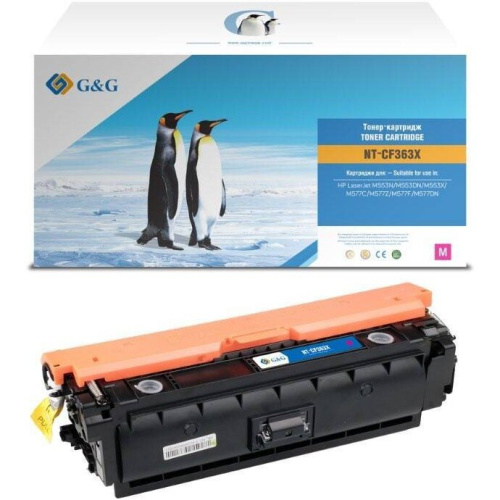Картридж лазерный G&G GG-CF363X пурпурный 9500стр для HP CLJ M552dn/M553N/M553DN/M553X/M577C/M577Z/M577F/M577DN