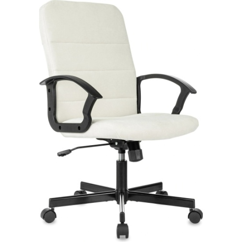 Кресло Бюрократ Triest Fabric-VELV20 молочный Velvet 20 крестов. металл черный