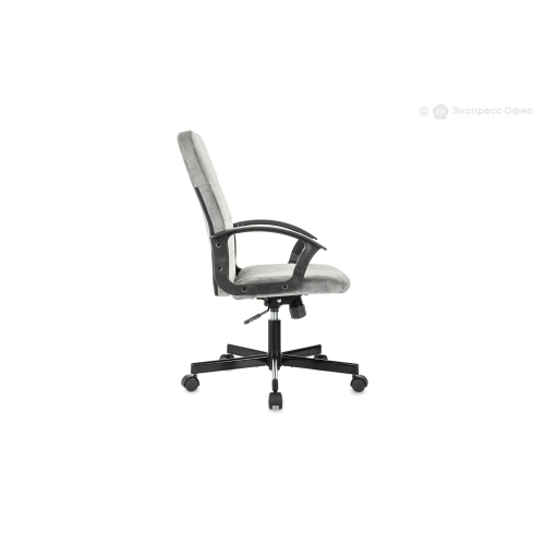 Кресло Бюрократ Triest Fabric-LT19 серый Light-19 крестов. металл черный