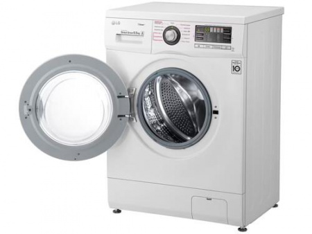 Стиральная машина LG F1296WDS1 60х44х85 см Класс: A загр.фронтальная макс.:6.5кг белый 1200 об/мин