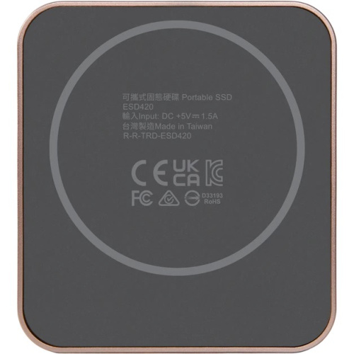 Внешний SSD Transcend ESD420C (TS2TESD420G), 1TB, USB 20Gbps, Type C, Magsafe, Золото