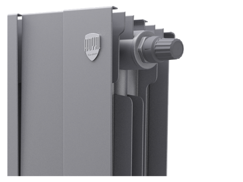 Биметаллический радиатор отопления  Royal Thermo Pianoforte 300 Vdr80 8 Секций Silver Satin