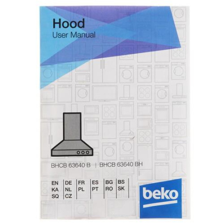 Вытяжка каминная Beko BHCB63640B черный/черный