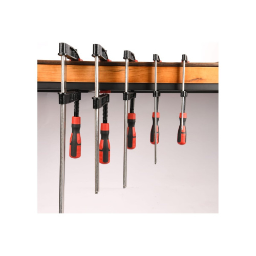 Струбцина Deli DL111250Z F-образная усиленная 500x120мм, макс. усилие зажима 3500N, резьба 16мм