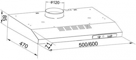 Вытяжка подвесная Hansa OSC5111BH коричневый