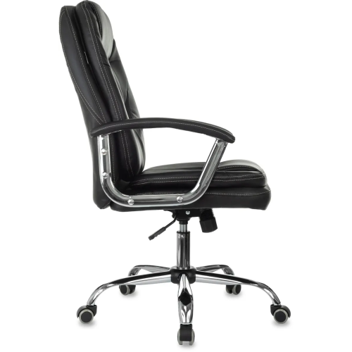 Кресло руководителя Бюрократ CH-868SL черный эко кожа крестов. металл хром