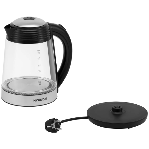 Чайник Hyundai HYK-G3805 белый/прозрачный
