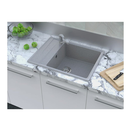 Мойка GranFest Level GF-LV-660L мрамор, серый