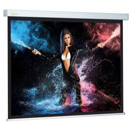 Экран Cactus CS-PSW-180X180-BK Wallscreen настенно-потолочный рулонный черный