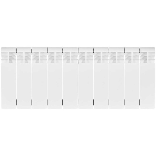 Биметаллический радиатор отопления Stout Vega 200 10 секций боковое подключение белый RAL 9016