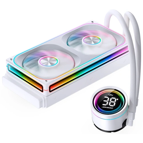 СВО JONSBO TH-240 White LGA 1700/1200/115X/AM5/AM4 (TDP 260W, ARGB Fan and Pump, PWM, Dual Fan 120mm, белый) Ret