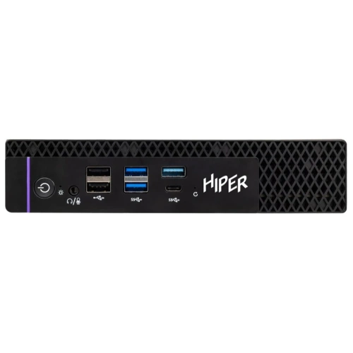 Неттоп Hiper Factum FT20 (FT20-i5144R16N5R6BWP) Intel Core i5 14400(2.5Ghz)/16384Mb/512PCISSDGb/noDVD/BT/WiFi/war 1y/1.3kg/черный/Win11Pro + БП 120Вт