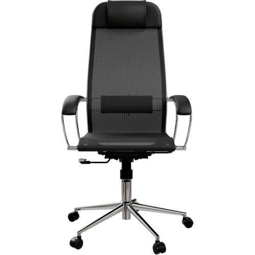 Кресло Метта ErgoLife Set 4 (Z316738977) черный сиденье черный сетка с подголов. крестов. металл хром