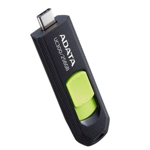 USB-флешка A-Data UC300 (ACHO-UC300-256G-RBK/GN) 256Gb Type-C USB3.2 черный/зеленый