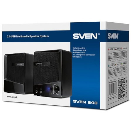 Акустическая система 2.0 SVEN 248 черный