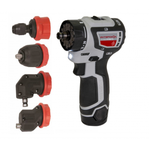 Дрель-шуруповерт аккумуляторная Интерскол КомбиМАКС ДА-10/12В 687.2.2.78 с акк и ЗУ