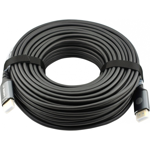 Кабель аудио-видео Cactus CS-HDMI-AOC-2-30 HDMI(m)/HDMI(m) 30м позолоч.конт. черный