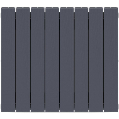 Биметаллический радиатор отопления Rifar Supremo 500 боковое подключение 8 секций титан