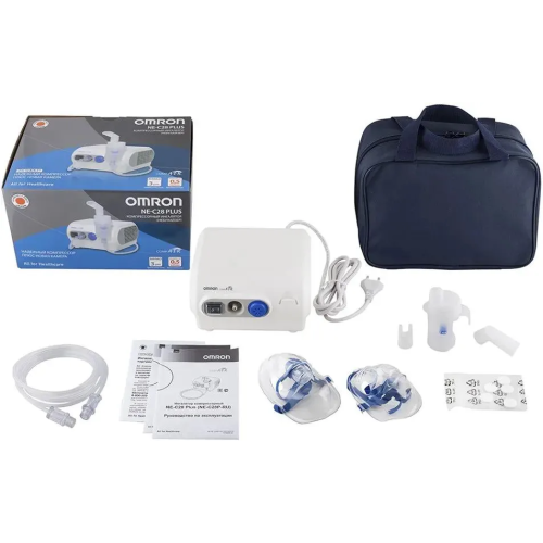 Ингалятор Omron NE-C28 Plus (NE-C28P-RU) компрессорный стационарный белый