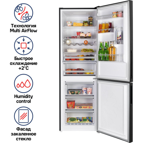 Холодильник MAUNFELD MFF185NFB Inverter