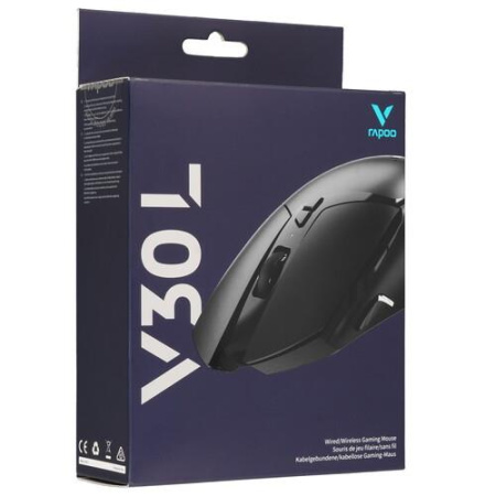 Мышь беспроводная/проводная RAPOO V30L  черный
