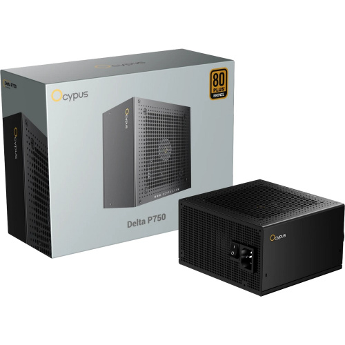 Блок питания Ocypus Delta P750 (Delta-P750-B1FDBK024X-EU) 750W (ATX, 80+ Bronze, APFC, 20+4 pin, 120mm fan, PCI-E 6+2Px3, 8xSATA)