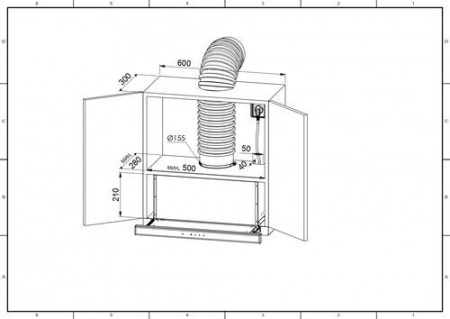 Вытяжка телескопическая ZUGEL ZHT652GX серебристый/черный