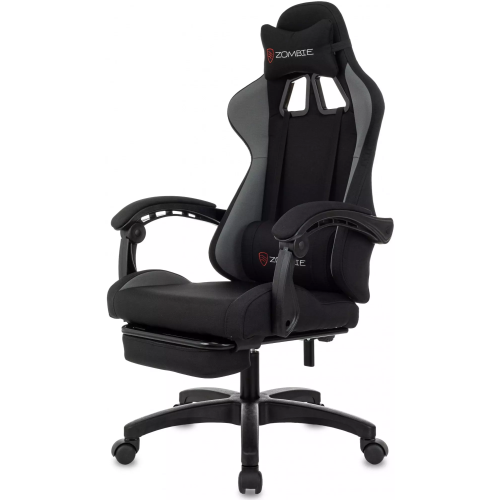 Кресло игровое ZOMBIE Shadow G на колесиках, ткань, серый