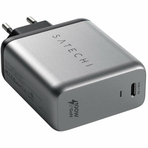 Зарядное устройство Satechi ST-UC100WSM-EU GaN Wall Charger 100W Type-C PD Space Gray