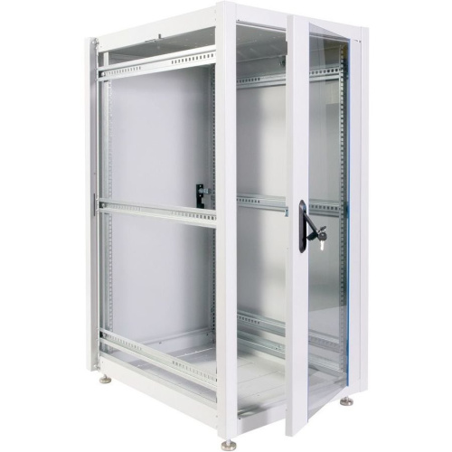 Шкаф коммутационный ЦМО ШТК-Э-24.6.8-13АА 24U 600x800мм пер.дв.стекл металл серый