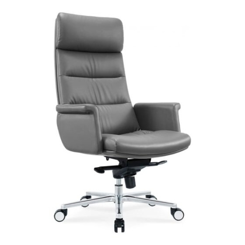 Кресло руководителя Cactus CS-LGR-Dublin темно-серый сиденье темно-серый кожа крестов. алюминий