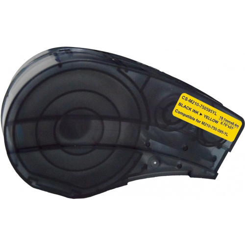 Картридж ленточный Cactus CS-M210-750595YL M210-750-595-YL черный на желтом 19.1x6.4 для Brady M210/M211/M210-LAB