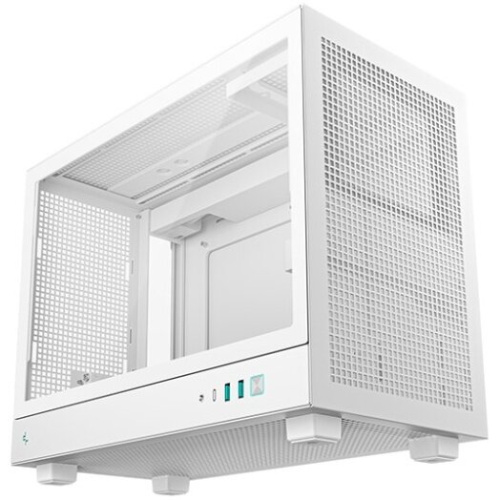 Корпус Deepcool CH160 Plus WH без БП, боковое окно (закаленное стекло), белый, Micro ATX/Mini-ITX