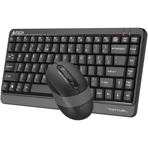 Клавиатура + мышь A4Tech Fstyler FGS1110Q клавиатура черный/серый+мышь черный/серый USB беспроводная Multimedia